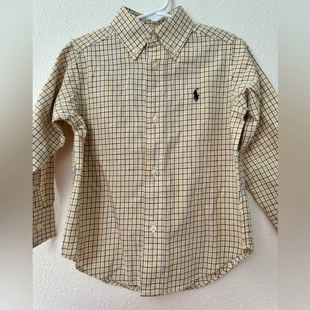 NWT Ralph Lauren Toddler Boys Plaid Button Down Flannel Shirt